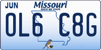 MO license plate OL6C8G