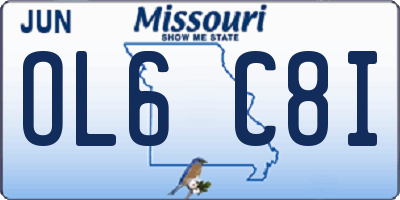 MO license plate OL6C8I