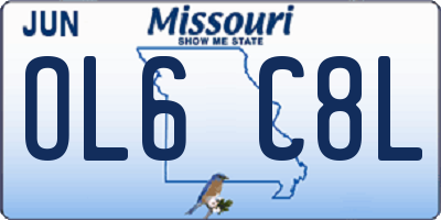 MO license plate OL6C8L