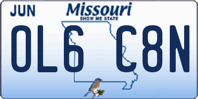 MO license plate OL6C8N