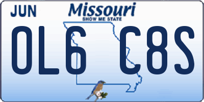 MO license plate OL6C8S