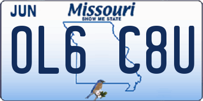 MO license plate OL6C8U