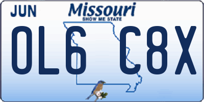 MO license plate OL6C8X