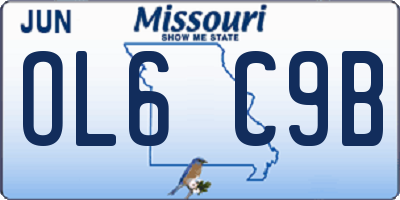 MO license plate OL6C9B