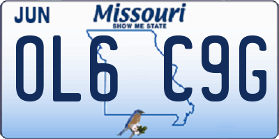 MO license plate OL6C9G