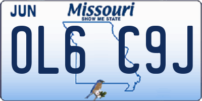 MO license plate OL6C9J