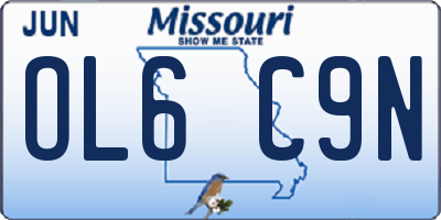 MO license plate OL6C9N