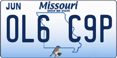 MO license plate OL6C9P