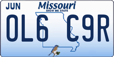 MO license plate OL6C9R