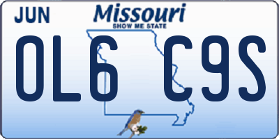 MO license plate OL6C9S