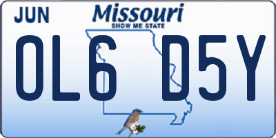 MO license plate OL6D5Y