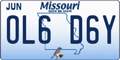 MO license plate OL6D6Y