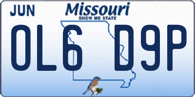 MO license plate OL6D9P