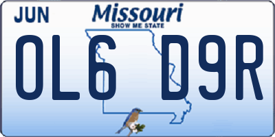 MO license plate OL6D9R