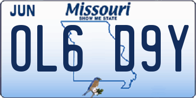 MO license plate OL6D9Y