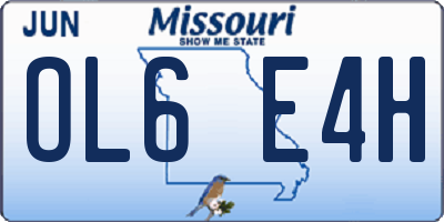 MO license plate OL6E4H