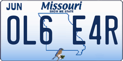 MO license plate OL6E4R