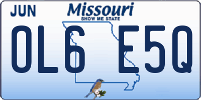 MO license plate OL6E5Q