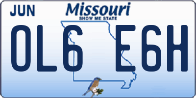 MO license plate OL6E6H