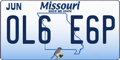 MO license plate OL6E6P