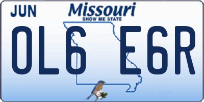 MO license plate OL6E6R