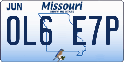 MO license plate OL6E7P