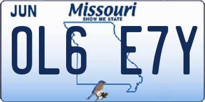 MO license plate OL6E7Y
