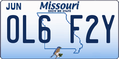 MO license plate OL6F2Y