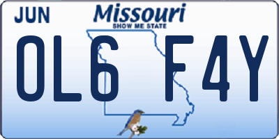 MO license plate OL6F4Y