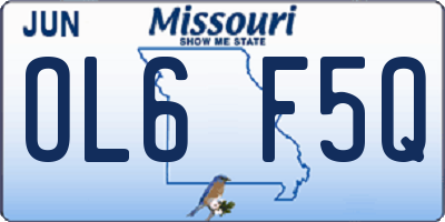 MO license plate OL6F5Q