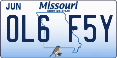 MO license plate OL6F5Y