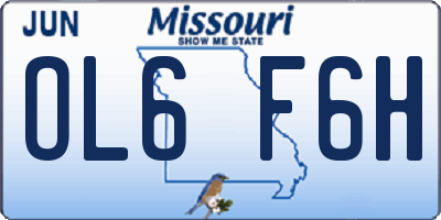 MO license plate OL6F6H