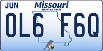 MO license plate OL6F6Q