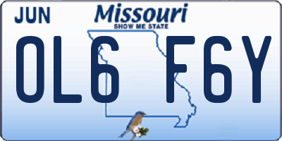 MO license plate OL6F6Y