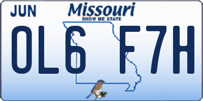 MO license plate OL6F7H
