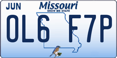 MO license plate OL6F7P