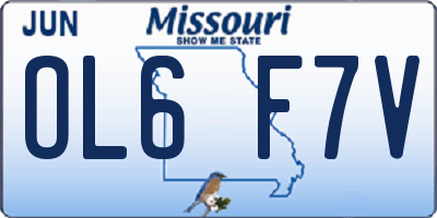 MO license plate OL6F7V