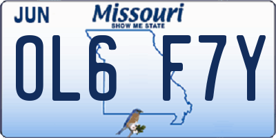 MO license plate OL6F7Y