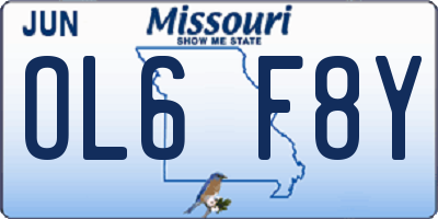 MO license plate OL6F8Y