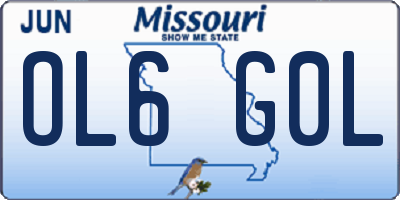MO license plate OL6G0L