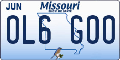 MO license plate OL6G0O