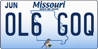 MO license plate OL6G0Q