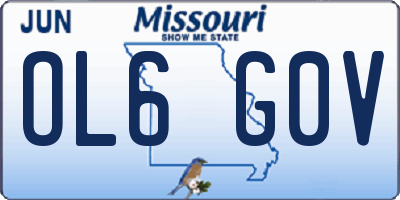 MO license plate OL6G0V