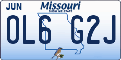 MO license plate OL6G2J