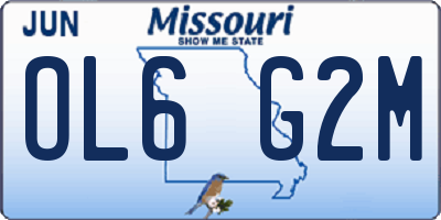 MO license plate OL6G2M
