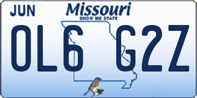 MO license plate OL6G2Z
