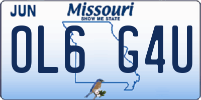 MO license plate OL6G4U
