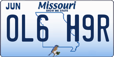 MO license plate OL6H9R