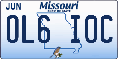 MO license plate OL6I0C