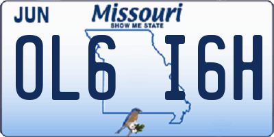 MO license plate OL6I6H